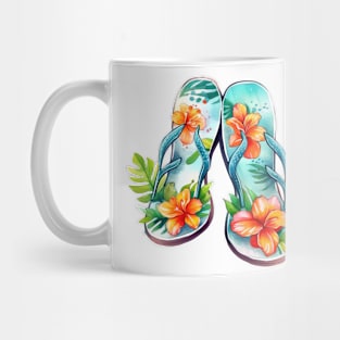 Watercolor Flip Flops #8 Mug